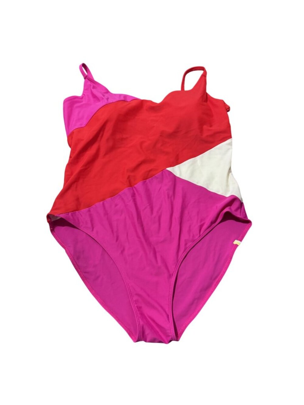 SUMMERSALT Colorblock One Piece Swimsuit Pink Red White Size 16
